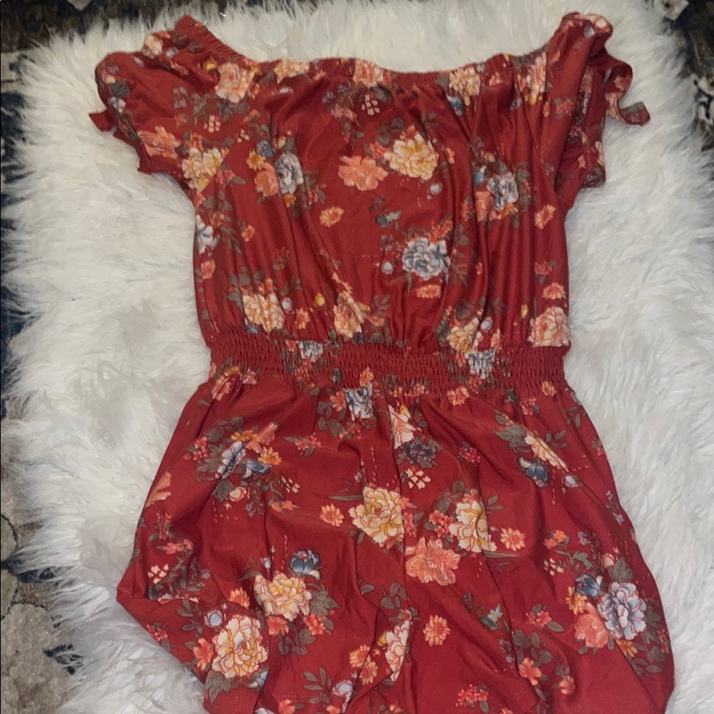 Floral Off-Shoulder Romper